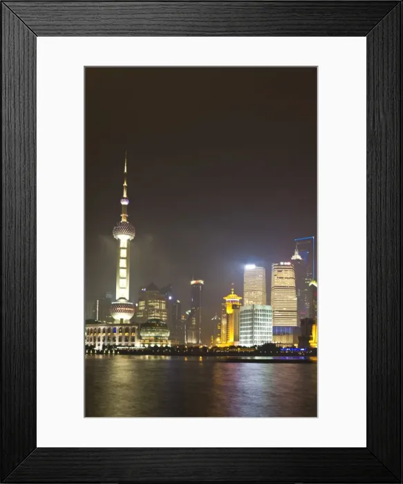 Framed Print : Pudong financial district and Oriental Pearl Tower across the Huangpu River, Shanghai, China, Asia Framed Print : Pudong financial district and Oriental Pearl Tower across the Huangpu River, Shanghai, China, Asia