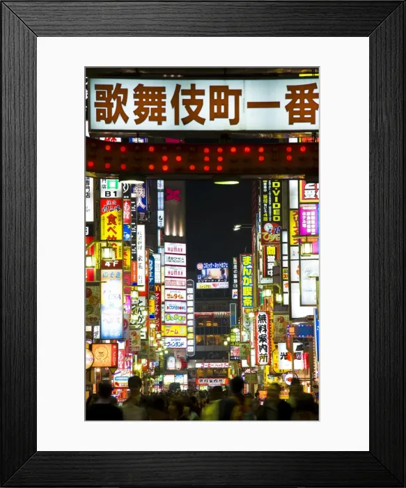 Framed Print : Neon signs, Kabukicho, Shinjuku, Tokyo, Japan, Asia Framed Print : Neon signs, Kabukicho, Shinjuku, Tokyo, Japan, Asia