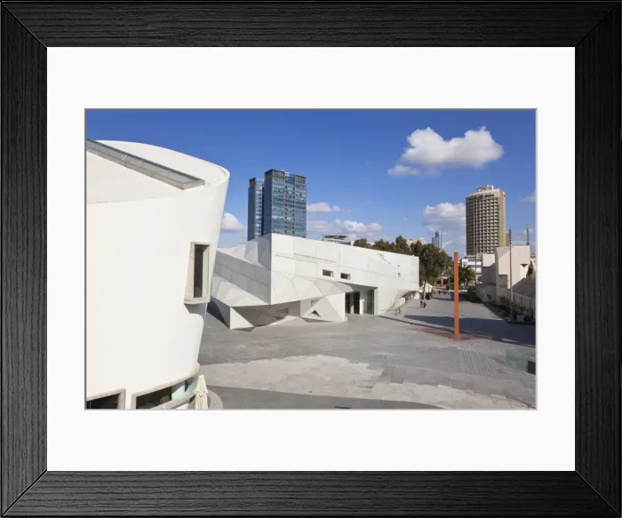 Framed Print : Exterior of the new Herta and Paul Amir building of the Tel Aviv Museum of Art, Tel Aviv, Israel, Middle East Framed Print : Exterior of the new Herta and Paul Amir building of the Tel Aviv Museum of Art, Tel Aviv, Israel, Middle East