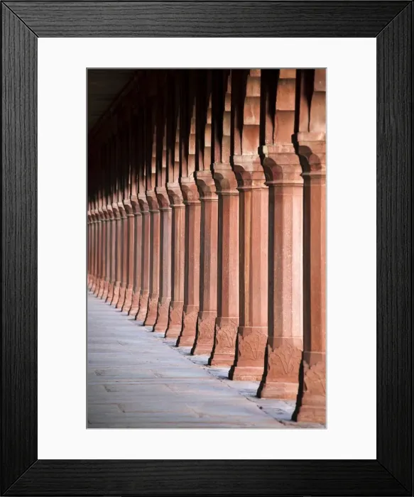 Framed Print : Red sandstone columns, Taj Mahal, UNESCO World Heritage Site, Agra, Uttar Pradesh state, India, Asia Framed Print : Red sandstone columns, Taj Mahal, UNESCO World Heritage Site, Agra, Uttar Pradesh state, India, Asia