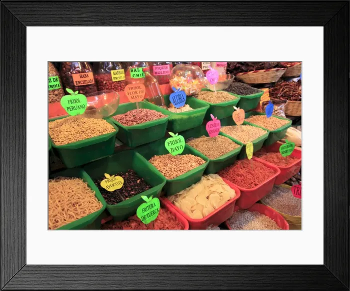 Framed Print : Dried beans, Food Market, Oaxaca City, Oaxaca, Mexico, North America Framed Print : Dried beans, Food Market, Oaxaca City, Oaxaca, Mexico, North America