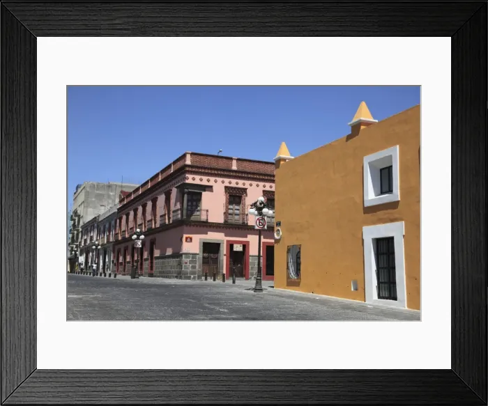 Framed Print : Street scene and colonial architecture, Puebla, Historic Center, UNESCO World Heritage Site, Puebla State, Mexico, North America Framed Print : Street scene and colonial architecture, Puebla, Historic Center, UNESCO World Heritage Site, Puebla State, Mexico, North America