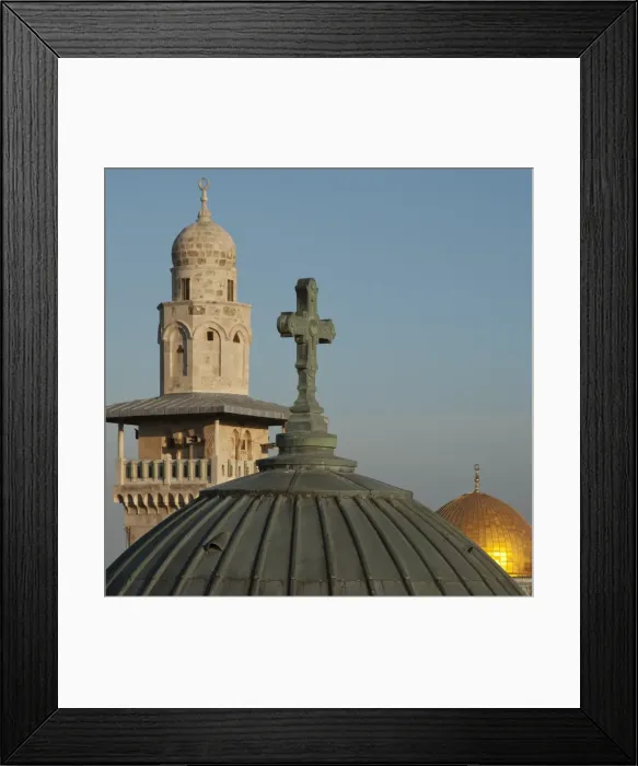 Framed Print : Ecce Homo dome, minaret and Dome of the Rock, Jerusalem, Israel, Middle East Framed Print : Ecce Homo dome, minaret and Dome of the Rock, Jerusalem, Israel, Middle East