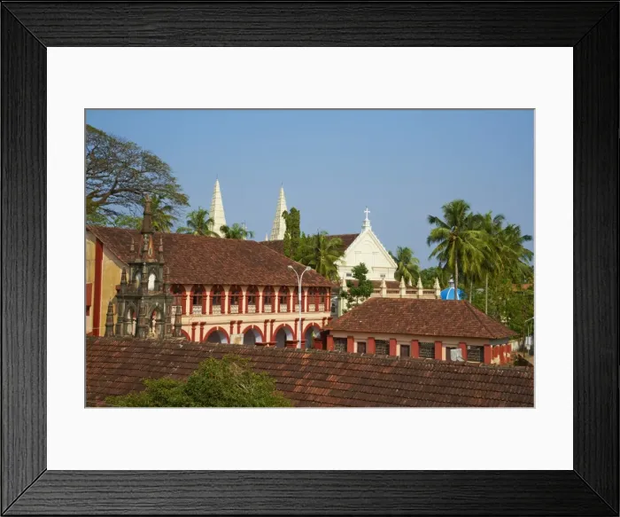 Framed Print : Santa Cruz Basilica and colonial style college, Fort Cochin, Kerala, India, Asia Framed Print : Santa Cruz Basilica and colonial style college, Fort Cochin, Kerala, India, Asia