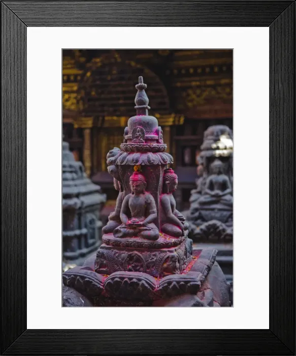 Framed Print : Buddha statue at Swayambunath temple, UNESCO World Heritage Site, Kathmandu, Nepal, Asia Framed Print : Buddha statue at Swayambunath temple, UNESCO World Heritage Site, Kathmandu, Nepal, Asia
