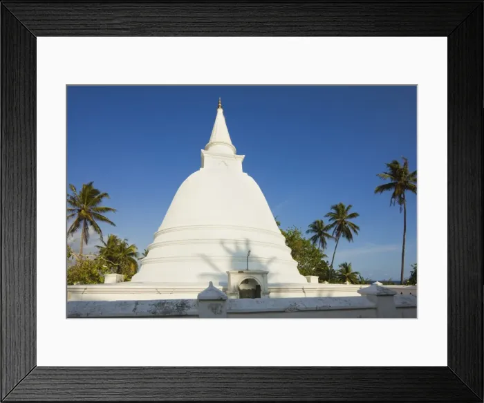 Framed Print : Stupa (dagoba) at a small Buddhist temple overlooking the south coast at Mirissa, near Matara, Southern Province, Sri Lanka, Asia Framed Print : Stupa (dagoba) at a small Buddhist temple overlooking the south coast at Mirissa, near Matara, Southern Province, Sri Lanka, Asia
