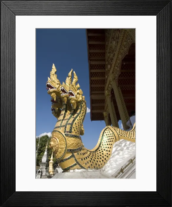 Framed Print : Naga heads, Wat Nong, Luang Prabang, Laos, Indochina, Southeast Asia, Asia Framed Print : Naga heads, Wat Nong, Luang Prabang, Laos, Indochina, Southeast Asia, Asia