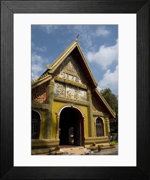 Framed Print : Decorative facade, Wat Si Muang, Vientiane, Laos, Indochina, Southeast Asia, Asia Framed Print : Decorative facade, Wat Si Muang, Vientiane, Laos, Indochina, Southeast Asia, Asia