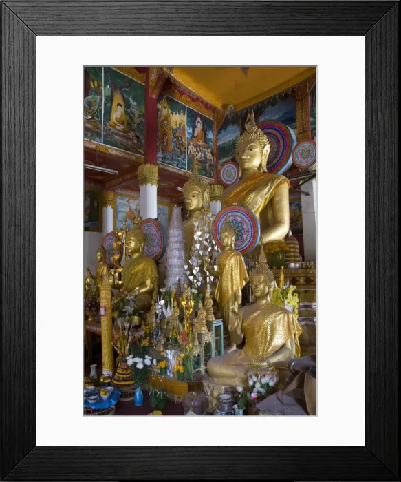 Framed Print : Buddha statues, Wat Hai Sok, Vientiane, Laos, Indochina, Southeast Asia, Asia Framed Print : Buddha statues, Wat Hai Sok, Vientiane, Laos, Indochina, Southeast Asia, Asia