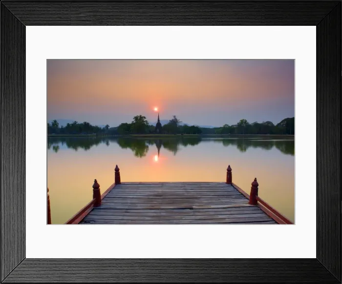 Framed Print : Wat Sa Si at dusk, Sukhothai Historical Park, UNESCO World Heritage Site, Sukhothai Province, Thailand, Southeast Asia, Asia Framed Print : Wat Sa Si at dusk, Sukhothai Historical Park, UNESCO World Heritage Site, Sukhothai Province, Thailand, Southeast Asia, Asia