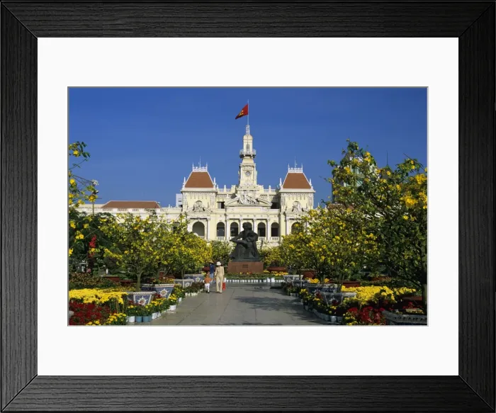 Framed Print : Hotel de Ville (Ho Chi Minh City Hall) decorated for Chinese New Year, Ho Chi Minh City (Saigon), Vietnam, Indochina, Southeast Asia, Asia Framed Print : Hotel de Ville (Ho Chi Minh City Hall) decorated for Chinese New Year, Ho Chi Minh City (Saigon), Vietnam, Indochina, Southeast Asia, Asia