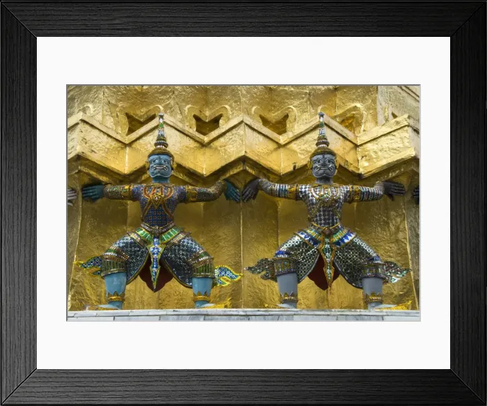 Framed Print : Statues of demons on the Golden Chedi, Wat Phra Kaeo Complex (Grand Palace Complex), Bangkok, Thailand, Southeast Asia, Asia Framed Print : Statues of demons on the Golden Chedi, Wat Phra Kaeo Complex (Grand Palace Complex), Bangkok, Thailand, Southeast Asia, Asia