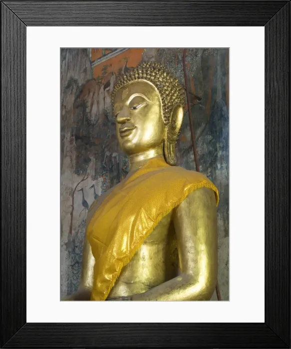 Framed Print : Seated Buddha statue, Wat Pak Huak, Luang Prabang, Laos, Indochina, Southeast Asia, Asia Framed Print : Seated Buddha statue, Wat Pak Huak, Luang Prabang, Laos, Indochina, Southeast Asia, Asia