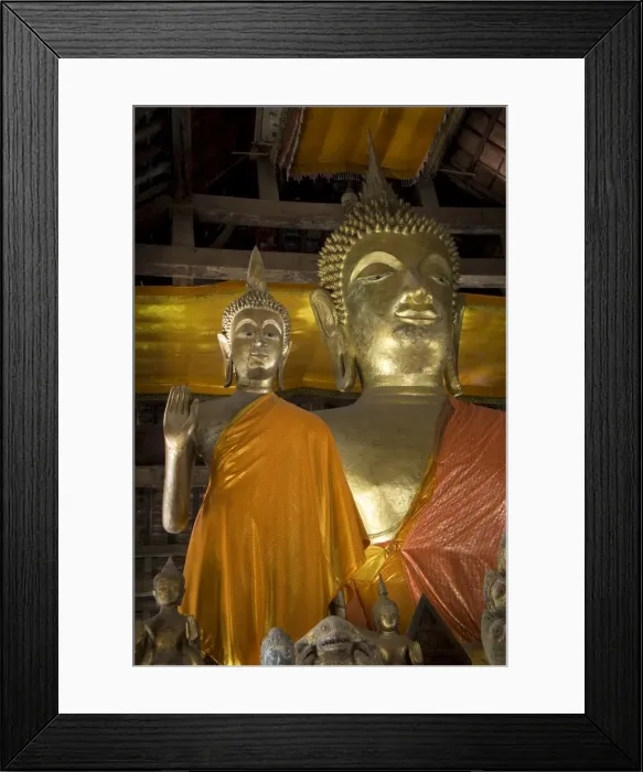 Framed Print : Buddha statues, Wat Visoun, Luang Prabang, Laos, Indochina, Southeast Asia, Asia Framed Print : Buddha statues, Wat Visoun, Luang Prabang, Laos, Indochina, Southeast Asia, Asia