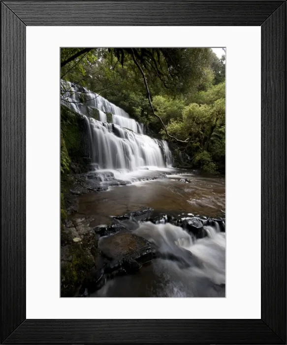 Framed Print : Purakaunui Falls, Southland, South Island, New Zealand, Pacific Framed Print : Purakaunui Falls, Southland, South Island, New Zealand, Pacific