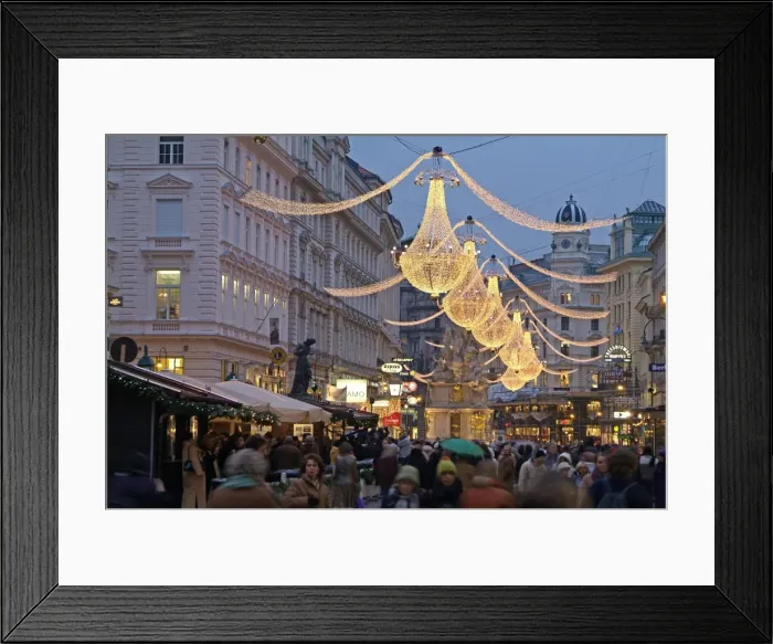 Framed Print : Christmas decoration at Graben, Vienna, Austria, Europe