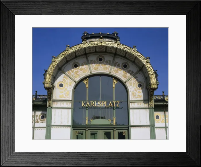 Framed Print : Ornate entrance of subway station, Vienna, Austria, Europe Framed Print : Ornate entrance of subway station, Vienna, Austria, Europe