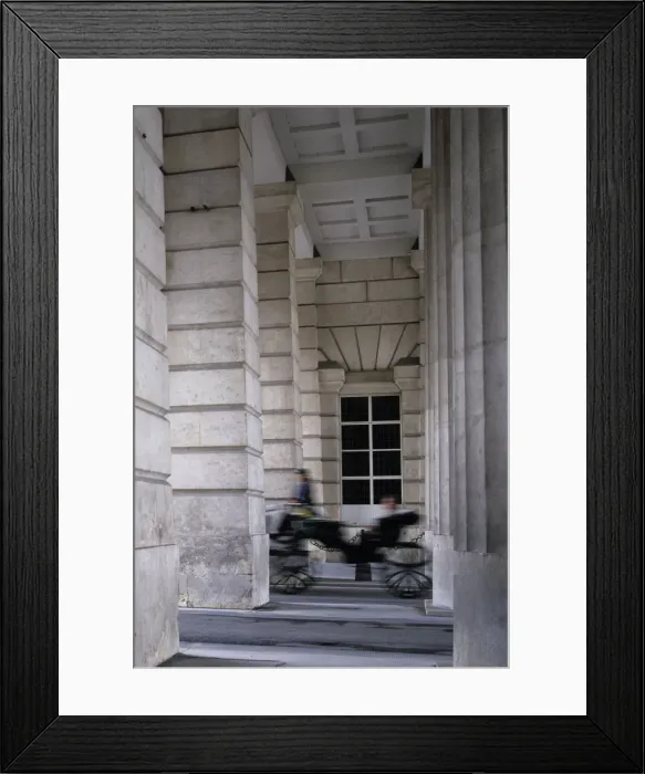 Framed Print : Carriage passing between classical columns, Vienna, Austria, Europe Framed Print : Carriage passing between classical columns, Vienna, Austria, Europe