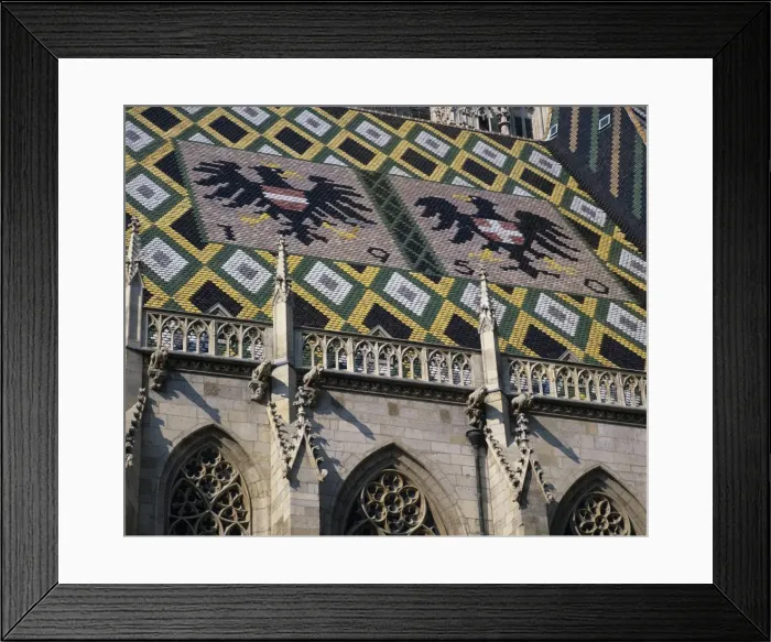 Framed Print : St. Stephen`s Cathedral with coat of arms on roof, UNESCO World Heritage Site, Vienna, Austria, Europe Framed Print : St. Stephen`s Cathedral with coat of arms on roof, UNESCO World Heritage Site, Vienna, Austria, Europe