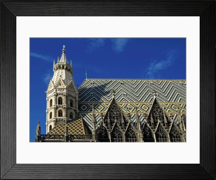 Framed Print : Roof of Stephansdom, UNESCO World Heritage Site, Vienna, Austria, Europe