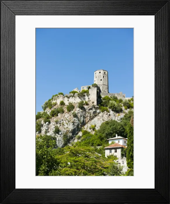 Framed Print : Fortifications, Pocitelj, Capljina municipality, Bosnia and Herzegovina, Europe Framed Print : Fortifications, Pocitelj, Capljina municipality, Bosnia and Herzegovina, Europe