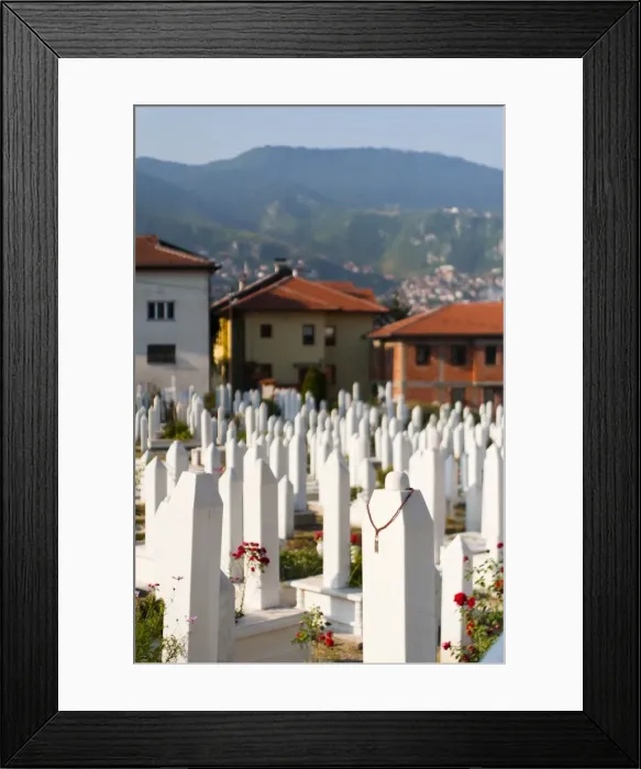 Framed Print : Kovaci War Cemetery, Sarajevo, Bosnia and Herzegovina, Europe Framed Print : Kovaci War Cemetery, Sarajevo, Bosnia and Herzegovina, Europe