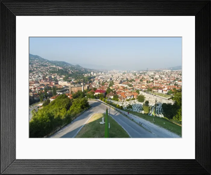 Framed Print : View of Sarajevo from Yellow Bastion, Sarajevo, Bosnia and Herzegovina, Europe Framed Print : View of Sarajevo from Yellow Bastion, Sarajevo, Bosnia and Herzegovina, Europe