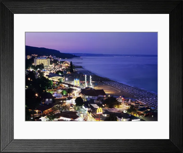 Framed Print : View over resort, Golden Sands, Black Sea coast, Bulgaria, Europe Framed Print : View over resort, Golden Sands, Black Sea coast, Bulgaria, Europe