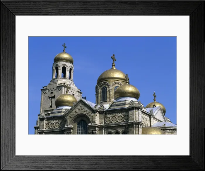 Framed Print : Gold domes of the Cathedral of the Assumption, Varna, Black Sea coast, Bulgaria, Europe Framed Print : Gold domes of the Cathedral of the Assumption, Varna, Black Sea coast, Bulgaria, Europe