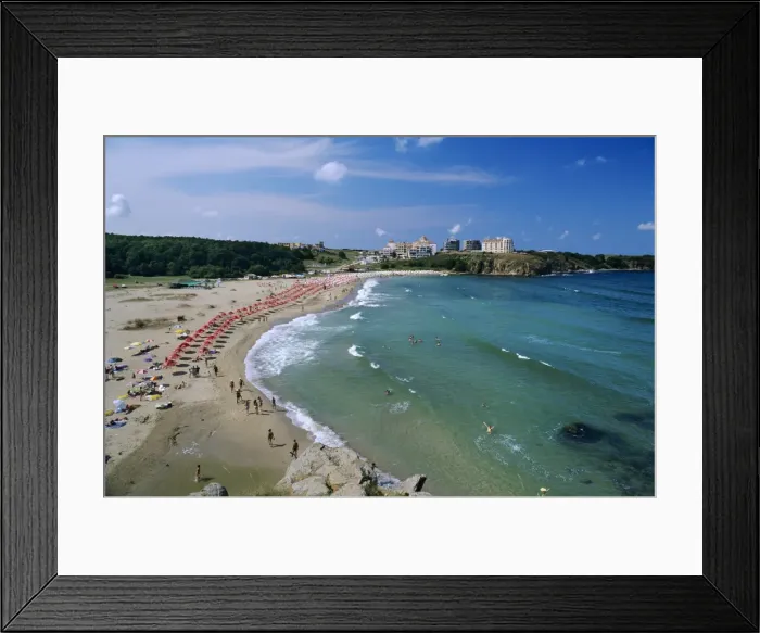 Framed Print : Beach below Bella Vista Hotel, Sinemorets, Black Sea coast, Bulgaria, Europe Framed Print : Beach below Bella Vista Hotel, Sinemorets, Black Sea coast, Bulgaria, Europe