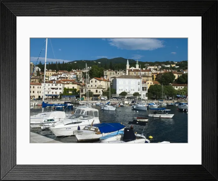 Framed Print : Harbour view, Volosko (near Opatija), Kvarner Gulf, Croatia, Adriatic, Europe Framed Print : Harbour view, Volosko (near Opatija), Kvarner Gulf, Croatia, Adriatic, Europe