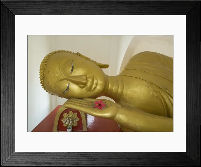 Framed Print : Reclining Buddha, Wat Para Bat Tai, Luang Prabang, Laos, Indochina, Southeast Asia, Asia Framed Print : Reclining Buddha, Wat Para Bat Tai, Luang Prabang, Laos, Indochina, Southeast Asia, Asia