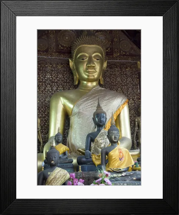 Framed Print : Sitting Buddha in the Main Temple, Wat Xieng Thong, UNESCO World Heritage Site, Luang Prabang, Laos, Indochina, Southeast Asia, Asia Framed Print : Sitting Buddha in the Main Temple, Wat Xieng Thong, UNESCO World Heritage Site, Luang Prabang, Laos, Indochina, Southeast Asia, Asia