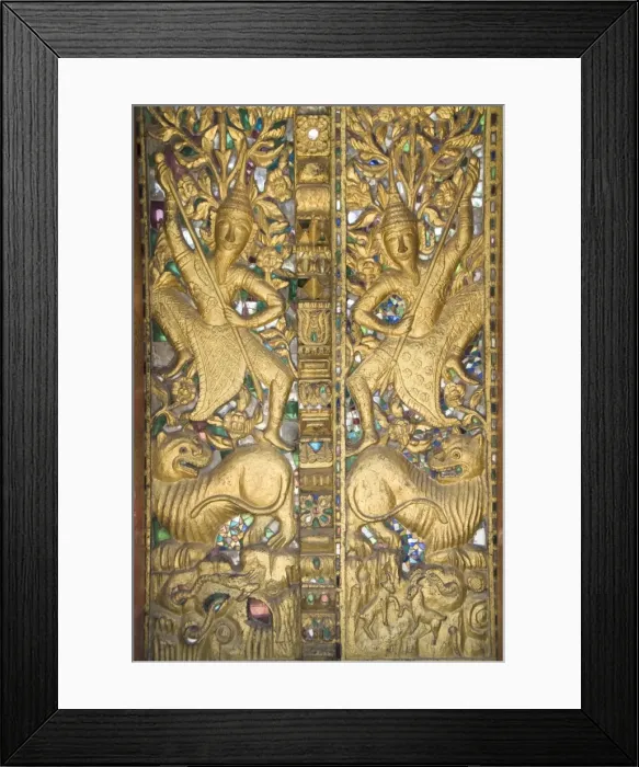 Framed Print : Temple door, Wat Paphaimsaiyaram, Luang Prabang, Laos, Indochina, Southeast Asia, Asia Framed Print : Temple door, Wat Paphaimsaiyaram, Luang Prabang, Laos, Indochina, Southeast Asia, Asia