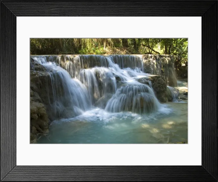 Framed Print : Kouang Si Waterfall and Pools, near Luang Prabang, Laos, Indochina, Southeast Asia, Asia Framed Print : Kouang Si Waterfall and Pools, near Luang Prabang, Laos, Indochina, Southeast Asia, Asia