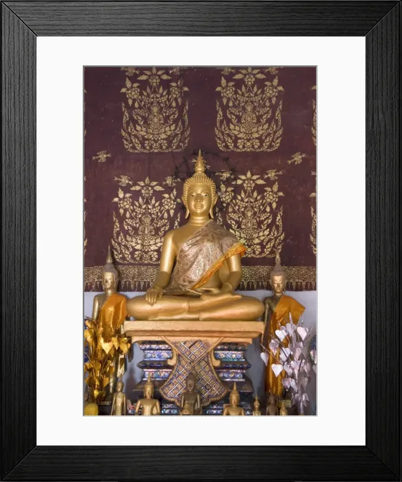 Framed Print : Buddha statues, Wat Si Moung Khoung, Luang Prabang, Laos, Indochina, Southeast Asia, Asia Framed Print : Buddha statues, Wat Si Moung Khoung, Luang Prabang, Laos, Indochina, Southeast Asia, Asia