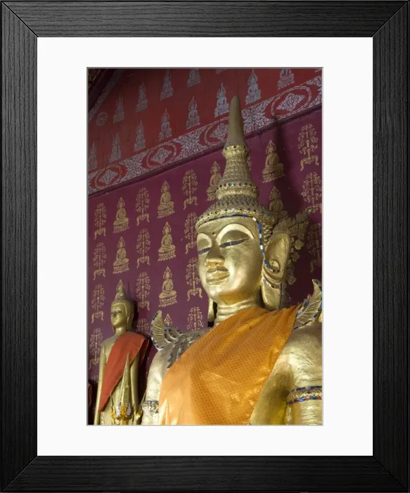 Framed Print : Buddha statues in the main temple, Wat Saen, Luang Prabang, Laos, Indochina, Southeast Asia, Asia Framed Print : Buddha statues in the main temple, Wat Saen, Luang Prabang, Laos, Indochina, Southeast Asia, Asia