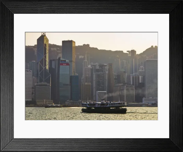 Framed Print : Star Ferry crossing Victoria Harbour towards Hong Kong Island, Hong Kong, China, Asia Framed Print : Star Ferry crossing Victoria Harbour towards Hong Kong Island, Hong Kong, China, Asia