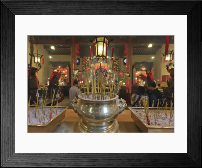 Framed Print : Man Mo Temple, built in 1847, Sheung Wan, Hong Kong, China, Asia Framed Print : Man Mo Temple, built in 1847, Sheung Wan, Hong Kong, China, Asia