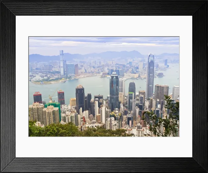 Framed Print : Cityscape from Victoria Peak, Hong Kong, China, Asia Framed Print : Cityscape from Victoria Peak, Hong Kong, China, Asia