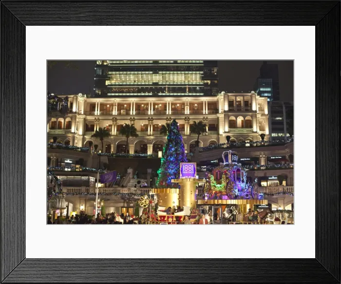 Framed Print : 1881 Heritage with Christmas decorations, a retail re-development on the site of the former Marine Police Headquarters, Tsim Sha Tsui, Kowloon, Hong Kong, China, Asia Framed Print : 1881 Heritage with Christmas decorations, a retail re-development on the site of the former Marine Police Headquarters, Tsim Sha Tsui, Kowloon, Hong Kong, China, Asia
