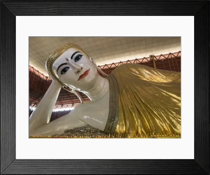 Framed Print : Reclining Buddha, Chauk Htat Gyi Pagoda, Yangon (Rangoon), Myanmar (Burma), Asia Framed Print : Reclining Buddha, Chauk Htat Gyi Pagoda, Yangon (Rangoon), Myanmar (Burma), Asia