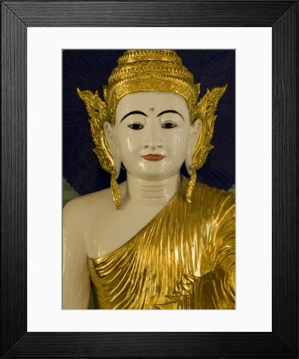 Framed Print : Buddha head, Shwedagon Pagoda, Yangon (Rangoon), Myanmar (Burma), Asia Framed Print : Buddha head, Shwedagon Pagoda, Yangon (Rangoon), Myanmar (Burma), Asia