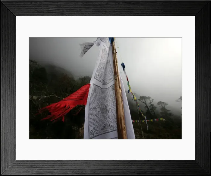 Framed Print : Prayer flags, Khumbu region, Nepal, Asia Framed Print : Prayer flags, Khumbu region, Nepal, Asia