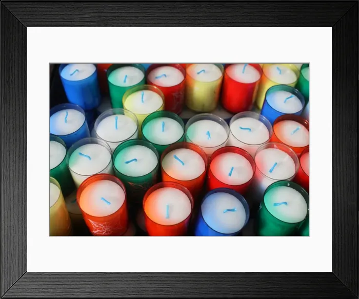 Framed Print : Church candles, Paris, France, Europe Framed Print : Church candles, Paris, France, Europe