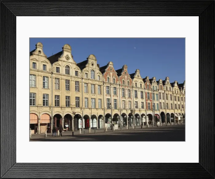 Framed Print : Flemish Baroque facades at the cobbled Petite Place (Place des Heros), Arras, Nord-Pas de Calais, France, Europe Framed Print : Flemish Baroque facades at the cobbled Petite Place (Place des Heros), Arras, Nord-Pas de Calais, France, Europe