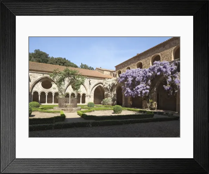 Framed Print : A courtyard in Fontfroide Abbey, Languedoc-Roussillon, France, Europe Framed Print : A courtyard in Fontfroide Abbey, Languedoc-Roussillon, France, Europe