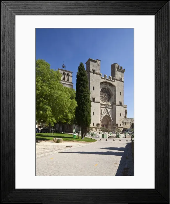 Framed Print : The front facade of Beziers Cathedral, Beziers, Languedoc-Roussillon, France, Europe Framed Print : The front facade of Beziers Cathedral, Beziers, Languedoc-Roussillon, France, Europe