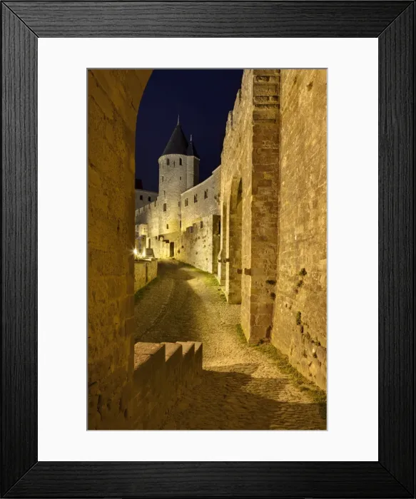 Framed Print : View through an archway in La Cite, Carcassonne, UNESCO World Heritage Site, Languedoc-Roussillon, France, Europe Framed Print : View through an archway in La Cite, Carcassonne, UNESCO World Heritage Site, Languedoc-Roussillon, France, Europe