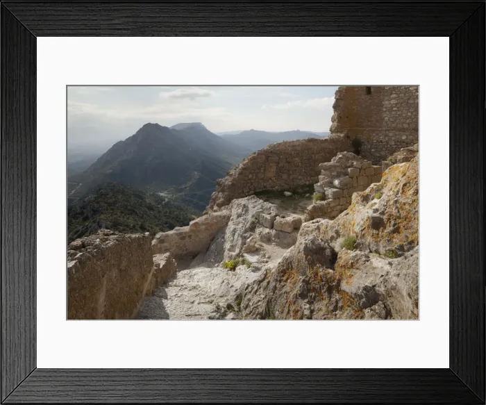 Framed Print : The interior of the Cathar castle of Queribus in Languedoc-Roussillon, France, Europe Framed Print : The interior of the Cathar castle of Queribus in Languedoc-Roussillon, France, Europe